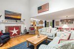 Coastal decor adorns each room